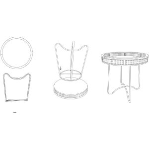 Mauro Ferretti Beistelltisch Fuji Ø 60x60,5 cm mehrfarbig