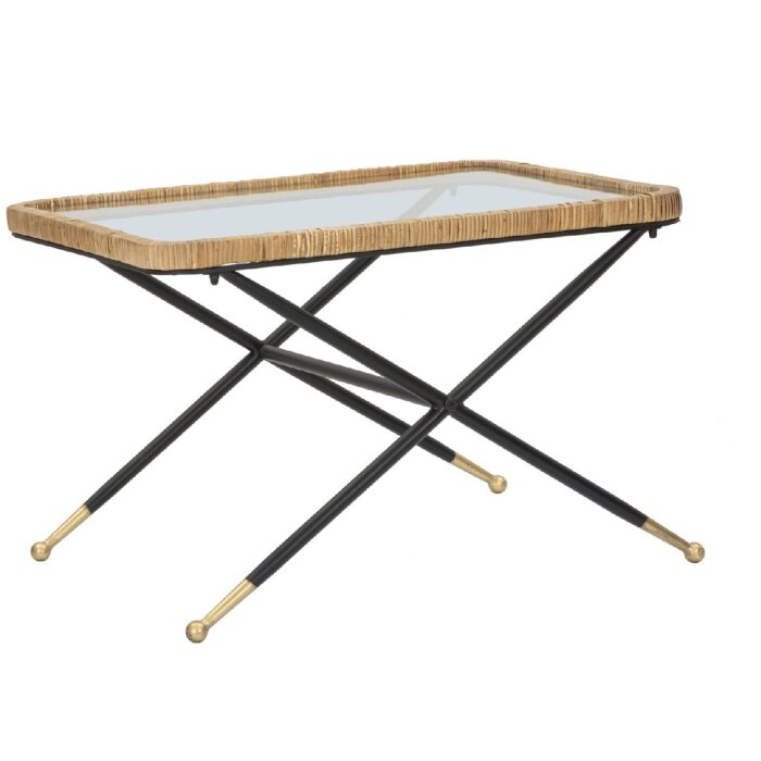 Mauro Ferretti Saint Barth журнальный столик 70x50x45 см черно-коричневый