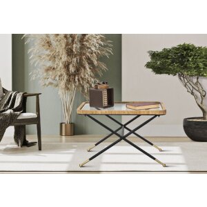 Mauro Ferretti Saint Barth журнальный столик 70x50x45 см черно-коричневый