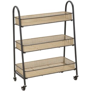 Mauro Ferretti Rollwagen Fuji 60x30x80 cm schwarz natur