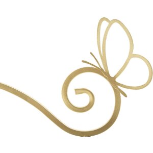 Mauro Ferretti настенный кронштейн Бабочка комплект из 2 частей 41,5x18x21 см золото