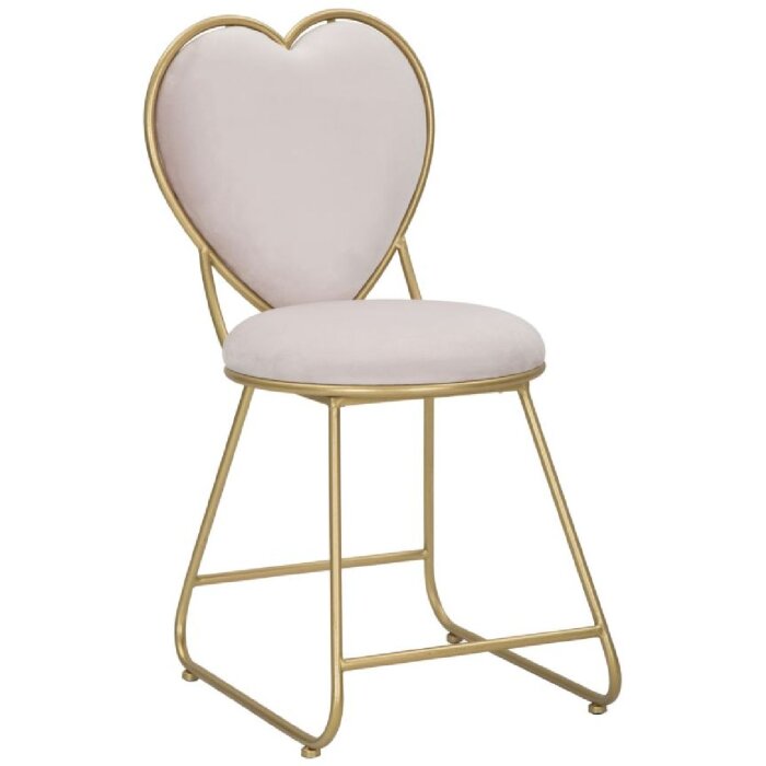 Mauro Ferretti кресло сердце 37x47x80 см золото розовый