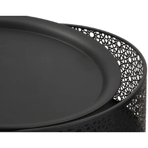 Mauro Ferretti Приставной столик Blacky Ø 40x65 см черное золото