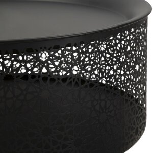 Mauro Ferretti Beistelltisch Blacky Ø 35x50 cm schwarz gold