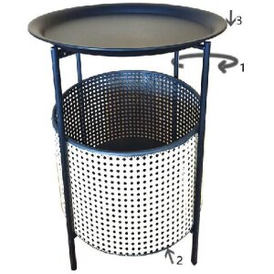 Mauro Ferretti Beistelltisch Osaka Ø 40x50 cm schwarz natur