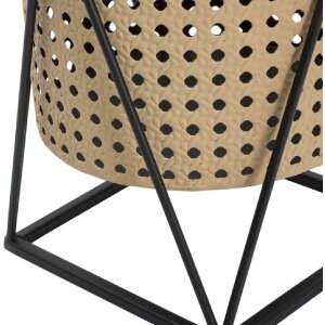 Mauro Ferretti Blumenständer Osaka 2er-Set Ø 21x40 und 19x22 cm schwarz creme