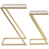Mauro Ferretti Приставные столики Z комплект из 2 штук 40x40x60 и 30x30x50 см золото