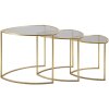 Mauro Ferretti Beistelltisch Triangle 3er Set Ø 60x50-50x45-40x40 cm gold