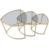 Mauro Ferretti Beistelltisch Triangle 3er Set Ø 60x50-50x45-40x40 cm gold