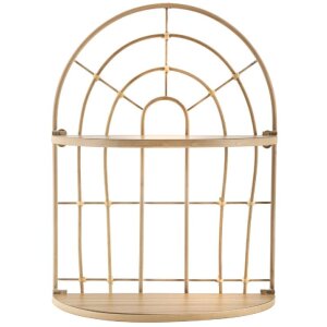 Mauro Ferretti Wandregal Doppelter Regalbogen 34,5x18x45,5 cm braun