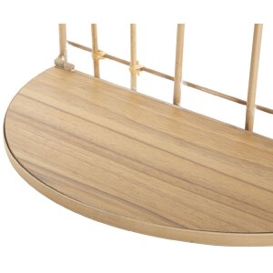 Mauro Ferretti Wandregal Doppelter Regalbogen 34,5x18x45,5 cm braun