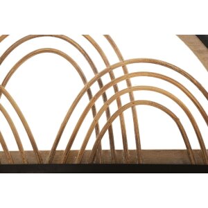 Mauro Ferretti Wandregal Oporto mit Haken 46x15,5x30 cm schwarz braun