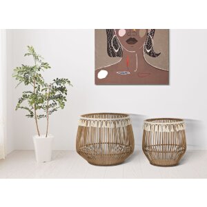 Mauro Ferretti Набор корзин Fuji из 2 частей Ø 47x39,5-34x36,5 см коричневый