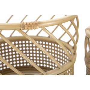 Mauro Ferretti Blumenständer Panama 2er-Set Ø 30x25-22x18 cm braun