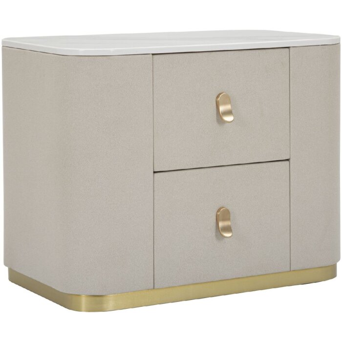 Mauro Ferretti прикроватная тумба beauty 60x40x47 см кремовое золото