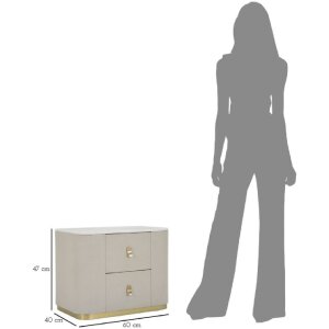 Mauro Ferretti прикроватная тумба beauty 60x40x47 см кремовое золото