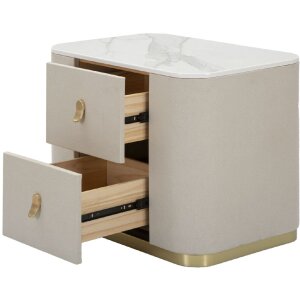 Mauro Ferretti прикроватная тумба beauty 60x40x47 см кремовое золото