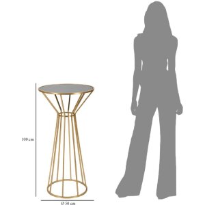 Приставной столик Mauro Ferretti Simple New Ø 50x100 золото