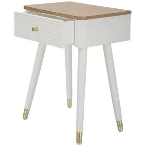 Mauro Ferretti Matera прикроватная тумба 45x32x62 см бело-коричневый