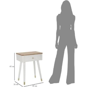 Mauro Ferretti Matera прикроватная тумба 45x32x62 см бело-коричневый