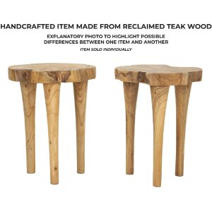 Mauro Ferretti Hocker Kursi Ø 35x45 cm braun