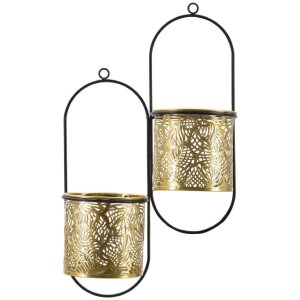 Mauro Ferretti Wandvase Hong doppelt 27x14x48 cm schwarz...