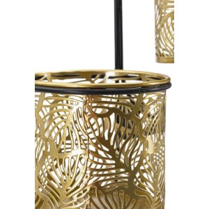 Настенная ваза Mauro Ferretti Hong double 27x14x48 см черное золото