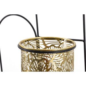 Настенная ваза Mauro Ferretti Hong double 27x14x48 см черное золото