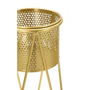 Mauro Ferretti Blumenständer Glat 2er-Set 21x20x46 und 18x18x32 cm gold