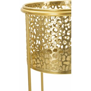 Mauro Ferretti Подставка для цветов Nat комплект из 2 Ø 17x46 и Ø 14x34 см золото