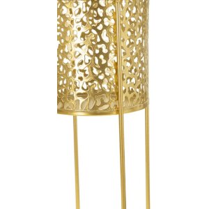 Mauro Ferretti Подставка для цветов Nat комплект из 2 Ø 17x46 и Ø 14x34 см золото