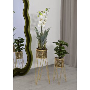 Mauro Ferretti подставка для цветов Nat набор из 2 штук 21x20x46 и 18x18x32 см золото