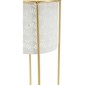 Mauro Ferretti подставка для цветов Whity комплект из 2 Ø 17x46 и 14x34 см белое золото