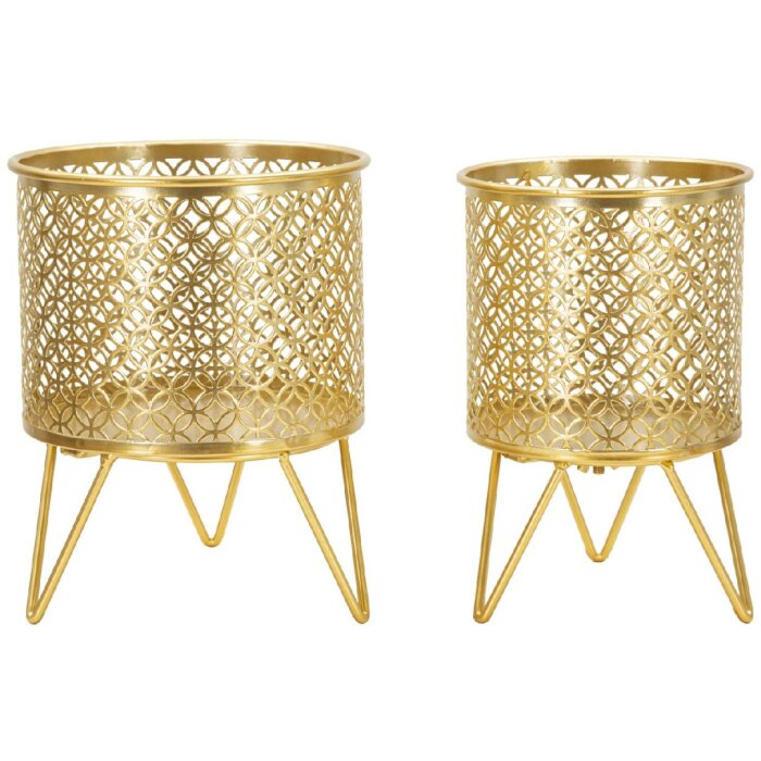 Mauro Ferretti Ceci подставка для цветов комплект из 2 подставок Ø 16x20 и 13x20 см золото
