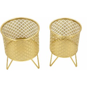 Mauro Ferretti Ceci подставка для цветов комплект из 2 подставок Ø 16x20 и 13x20 см золото