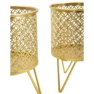 Mauro Ferretti Ceci подставка для цветов комплект из 2 подставок Ø 16x20 и 13x20 см золото