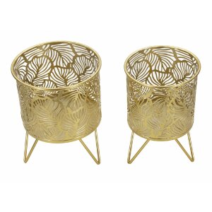 Mauro Ferretti Blumenständer Naty 2er-Set Ø 16x20 und 13x20 cm gold