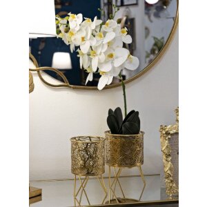 Mauro Ferretti Blumenständer Naty 2er-Set Ø 16x20 und 13x20 cm gold