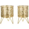 Mauro Ferretti Blumenständer Naty 2er-Set Ø 16x20 und 13x20 cm gold