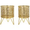 Mauro Ferretti Blumenständer Piny 2er-Set Ø 16x20 und 13x20 cm gold