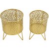 Mauro Ferretti Blumenständer Piny 2er-Set Ø 16x20 und 13x20 cm gold