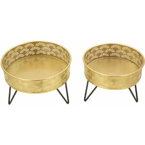 Mauro Ferretti Zanny подставка для цветов комплект из 2 Ø 20,5x13 и 18x13 см черное золото