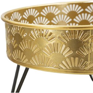 Mauro Ferretti Zanny подставка для цветов комплект из 2 Ø 20,5x13 и 18x13 см черное золото