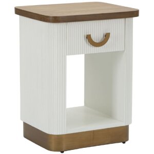 Mauro Ferretti Nachttisch Tolosa 48x40x62 cm weiß...