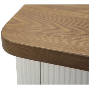 Mauro Ferretti Nachttisch Tolosa 48x40x62 cm weiß braun