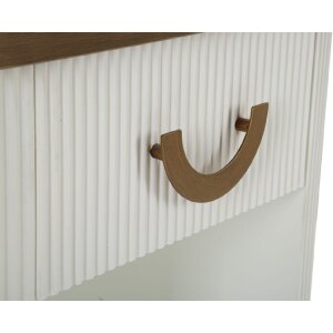 Mauro Ferretti Nachttisch Tolosa 48x40x62 cm weiß braun