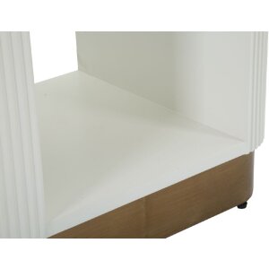 Mauro Ferretti Nachttisch Tolosa 48x40x62 cm weiß braun