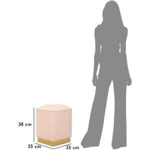 Mauro Ferretti Sharon Hocker 35x35x38 cm rosa gold