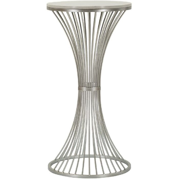 Mauro Ferretti Приставной столик "Воронка" Ø 40x79 см серебристый