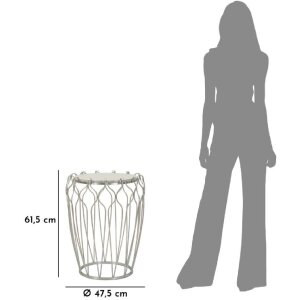 Mauro Ferretti Hook Beistelltisch Ø47,5x61,5 cm silber